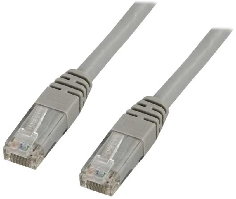 DELTACO U / UTP Cat6 patch kabelis, 0.75m, 250MHz, Delta-certified, LSZH, pilkas TP-607