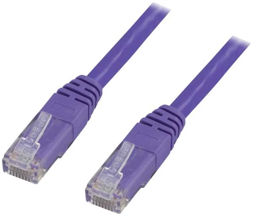 Deltaco TP-607P, 0.75 m, Cat6, S/FTP (S-STP), RJ-45, RJ-45, Violetinė