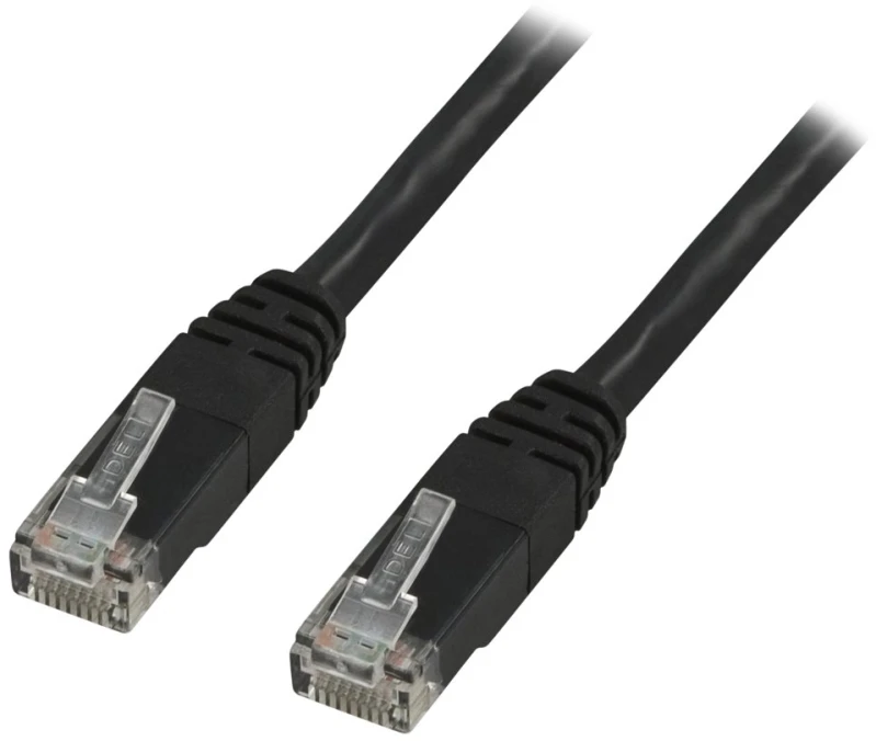 Deltaco TP-607S, 0,75 m, Cat6, U/UTP (UTP), RJ-45, RJ-45, juodas
