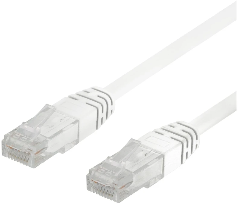 Deltaco TP-60V-50P, 0,5 m, Cat6, U/UTP (UTP), RJ-45, RJ-45, baltas