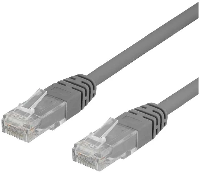 Deltaco TP-61-50P, 1 m, Cat6, U/UTP (UTP), RJ-45, RJ-45, Pilkas