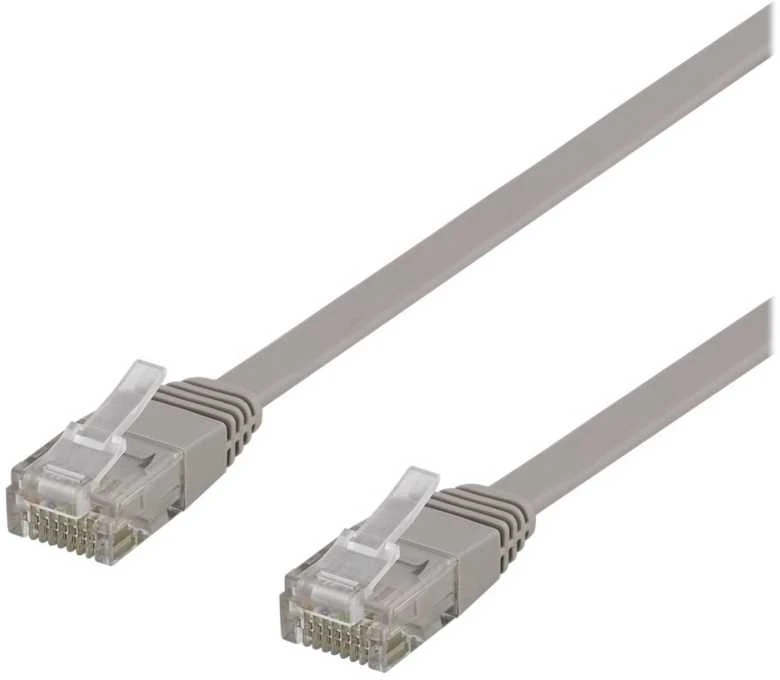 Deltaco TP-610-FL, 10 m, Cat6, U/UTP (UTP), RJ-45, RJ-45, Pilkas