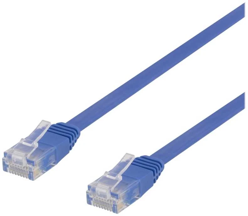 Deltaco TP-67B-FL, 7 m, Cat6, U/UTP (UTP), RJ-45, RJ-45, Mėlynas