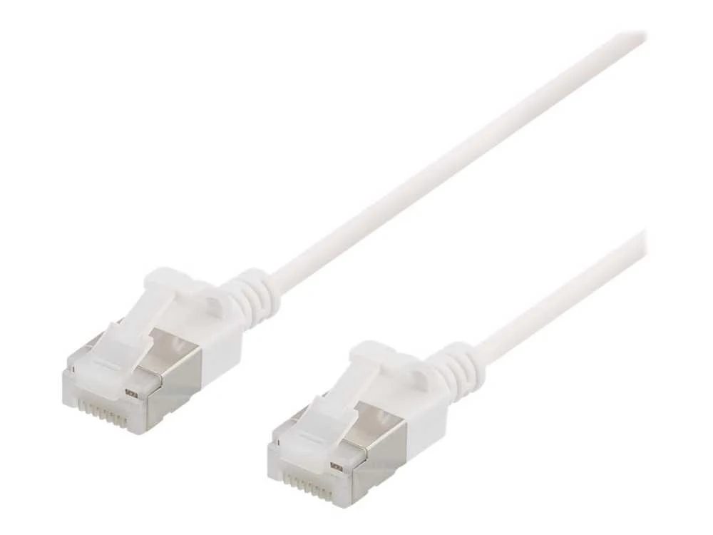 Kabelis DELTACO Cat6a, 3.8mm, 3m, 500MHz, baltas / UFTP-1058