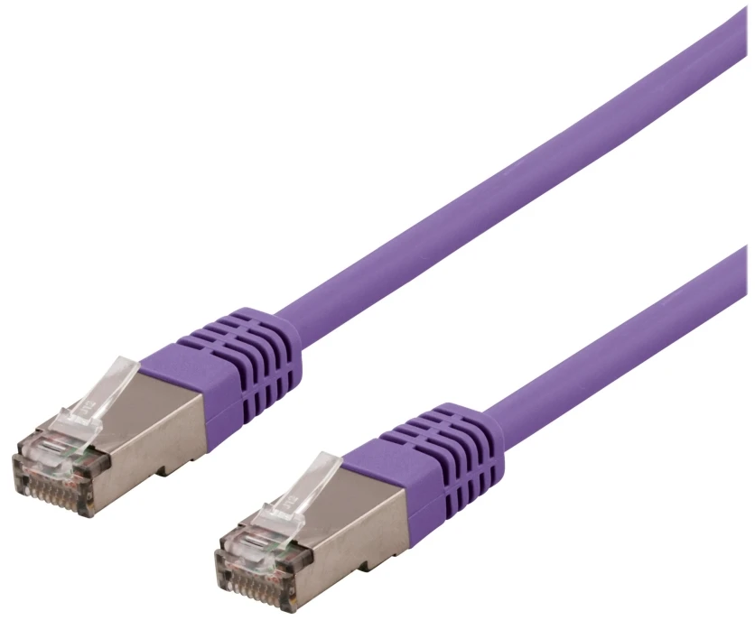 DELTACO U/STP Cat6a jungiamasis kabelis, LSZH, 3m, violetinis