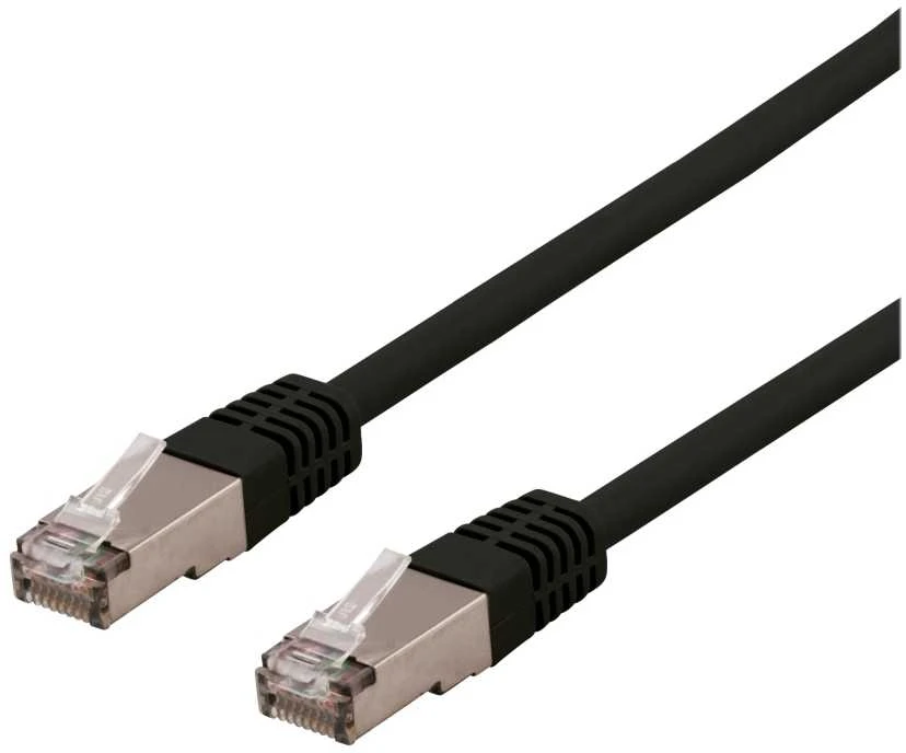 DELTACO STP-603SAU - Patch kabelis - RJ-45 (kištukas) į RJ-45 (kištukas) - 30 cm - U/FTP - CAT 6a - be halogenų, lieto korpuso - juodas