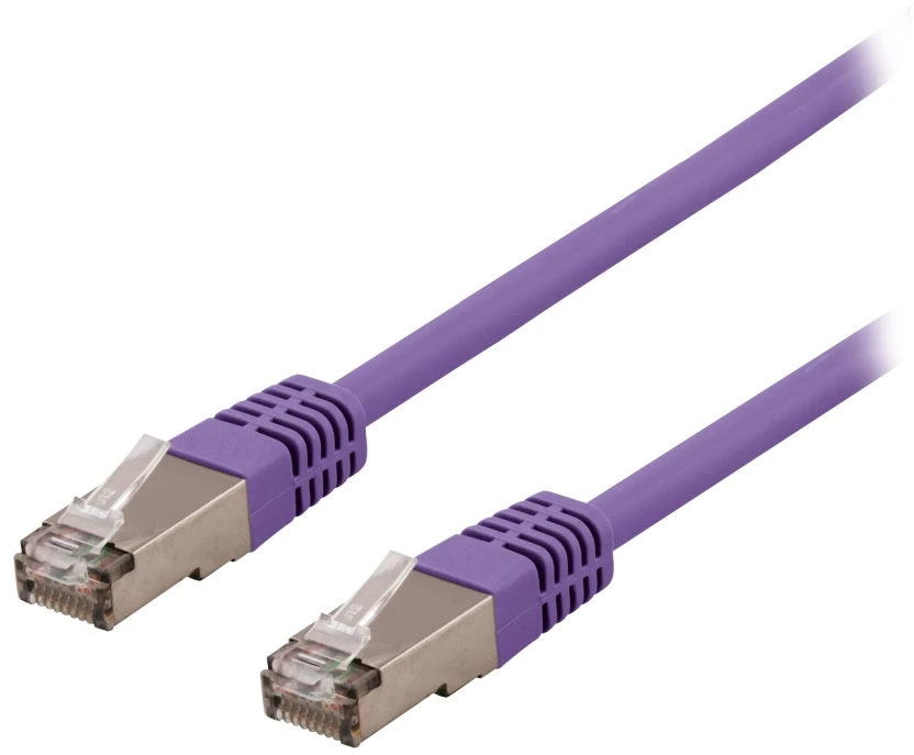 DELTACO U/STP Cat6a jungiamasis laidas, LSZH, 0,3 m, violetinis