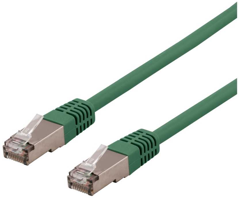 DELTACO STP-63GAU – tinklo kabelis – RJ-45 (kištukas) prie RJ-45 (kištukas) – 3 m – F/UTP (folija ekranuota neekranuota vytos poros) – CAT 6a – be halogenų, lietas – žalias