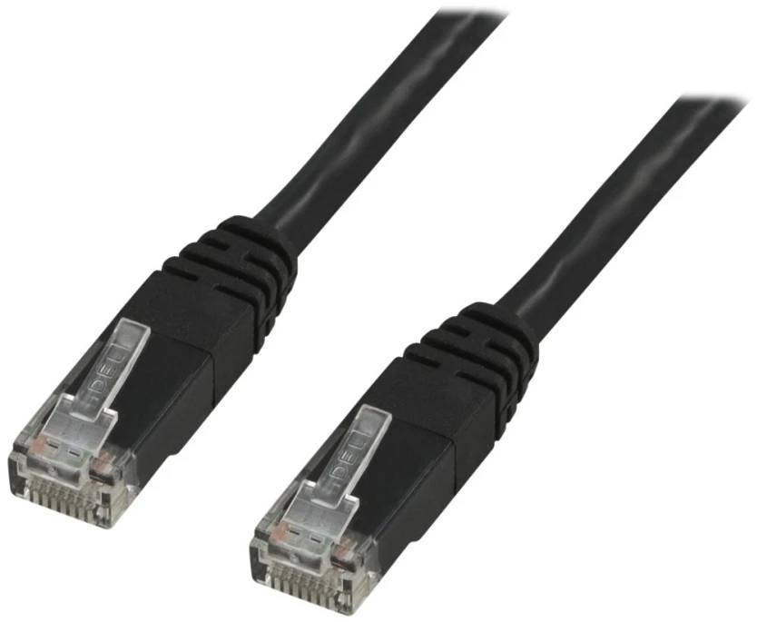 Goobay Kabelis DELTACO U / UTP Cat5e 0.5 m, juoda / S05-TP