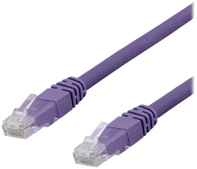 DELTACO U/UTP Cat6a jungiamasis kabelis, LSZH, 2m, violetinis