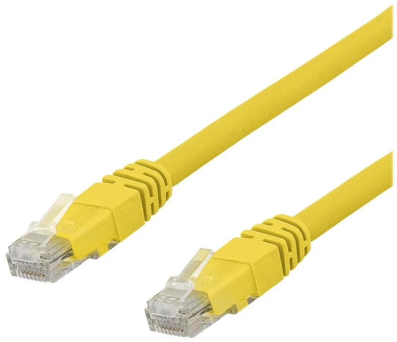Deltaco U/UTP Cat6a jungiamasis kabelis, 1,5 m, 500 MHz, LSZH, geltonas