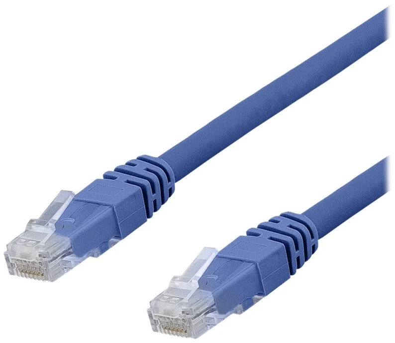 DELTACO U / UTP Cat6a patch kabelis, 0.3m, 500MHz, Delta-certified, LSZH, mėlynas TP-603BAU