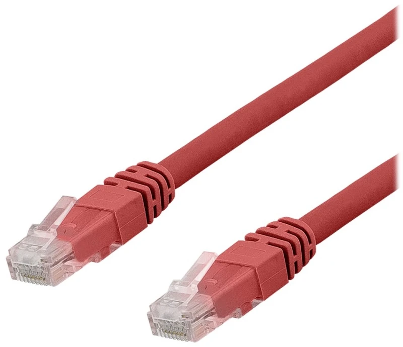 U/UTP Cat6a kabelis DELTACO, LSZH, 0,5 m, raudonas / TP-60RAU