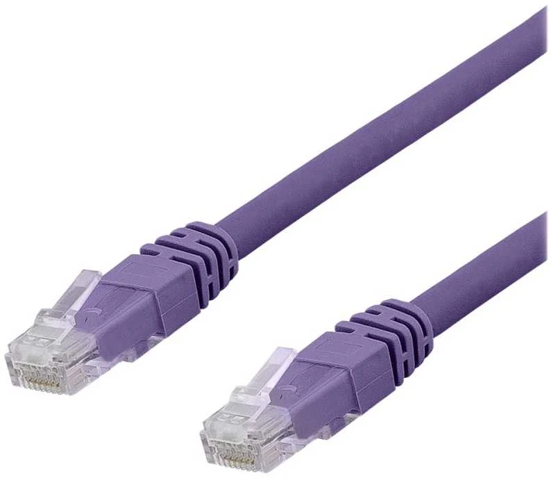 DELTACO U/UTP Cat6a jungiamasis kabelis, LSZH, 3m, violetinis