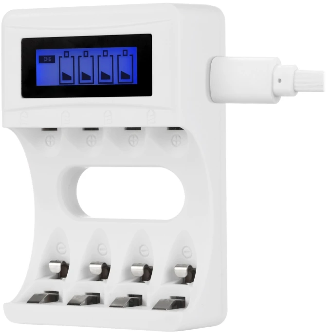 USB įkroviklis AA/AAA baterijoms DELTACO Ultimate Ni-Mh / C704A4