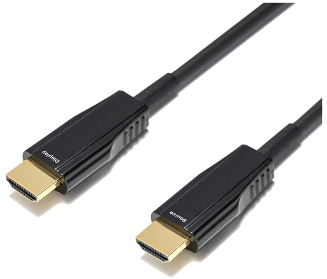 ULTRA didelės spartos DELTACO HDMI kabelis, 48Gbps, 15m, juodas, AOC / HU-AOC15