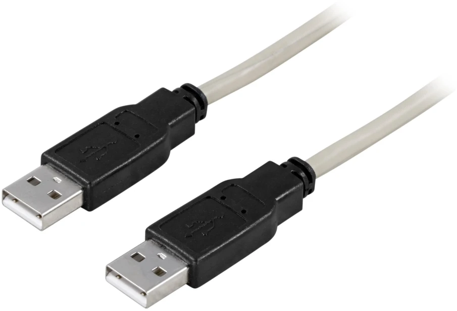 Kabelis DELTACO USB 2.0 "A-A", 2.0m, baltas-juodas / USB2-8