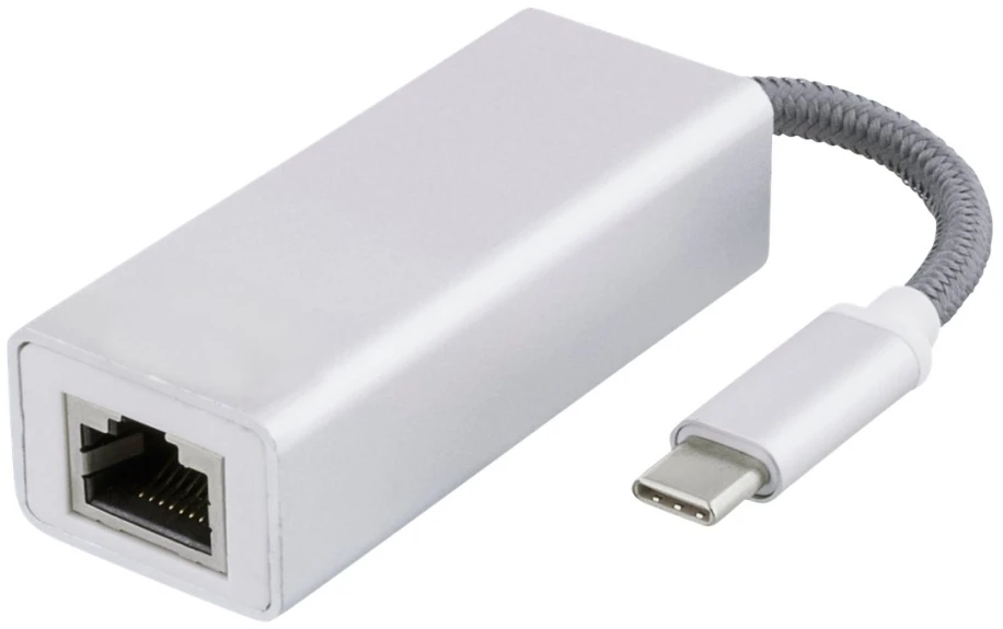 Adapteris Deltaco 0,1 m, sidabro sp. / USBC-1080