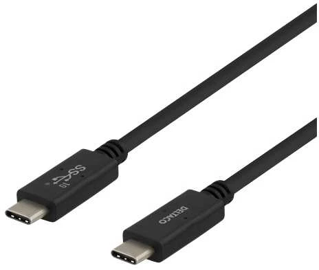 Kabelis DELTACO USB-C – USB-C, 0,5 m, USB 3.1 Gen 2 / USBC-1401M