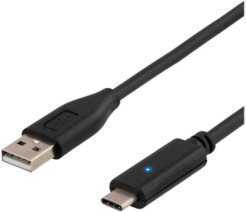 USB 2.0 kabelis, C tipas - A tipas, 0,5 m, baltas DELTACO / USBC-1008