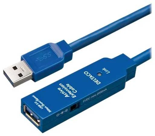 Kabelis DELTACO USB 3.0, 2m, juodas / USB3-1000