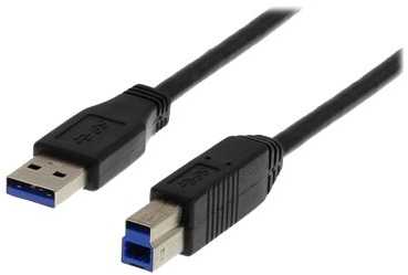 Kabelis DELTACO USB 3.0, Type A and - Type B and, 2m, juodas / USB3-120S