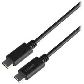 USB-C į USB-C kabelis DELTACO 5 Gbit/s, 5A, 2m, juodas / USBC-1503-LSZH