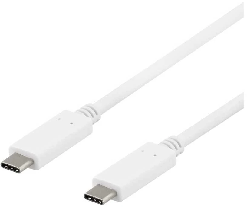 DELTACO USB-C į USB-C laidas, 1m, 10Gbps, 100W 5A, USB 3.1 Gen 2, USBC-1407
