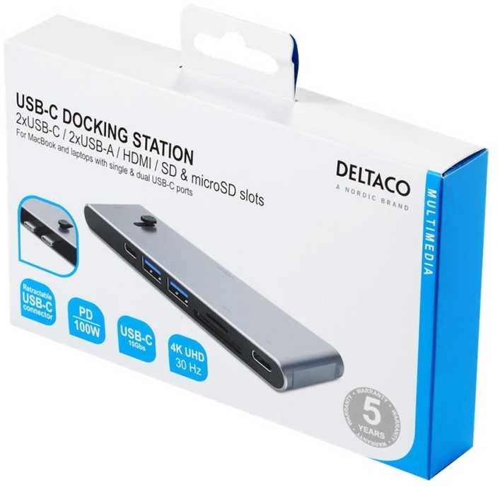 Deltaco Adapteris USB CalDigit USB-C - HDMI Sidabrinė (USBC-HDMI21)