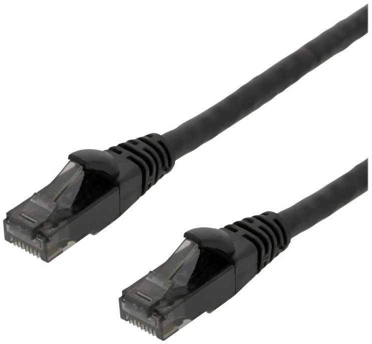 Patch kabelis DELTACO U/UTP High Flex Cat6, 1m, 24AWG, 500MHz, LSZH, juodas / UUTP-1501