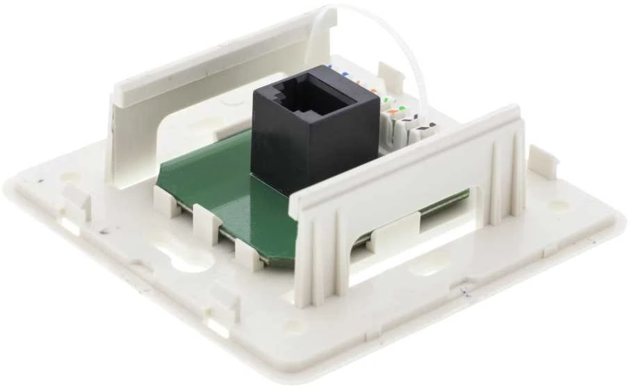 DELTACO sieninis lizdas UTP 1xRJ45, Cat6 baltas, virštinkinis / VR-33