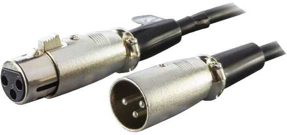 XLR Audio kabelis, 3 pin ha - 3 pin ho, 10m DELTACO juodas / XLR-1100