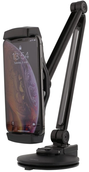 2 in 1 plančetinių kompiuterių ir telefonų stovas, 4 "-12", "C-Clamp", 360 laipsnių sukimas DELTACOIMP juoda / ARM-252
