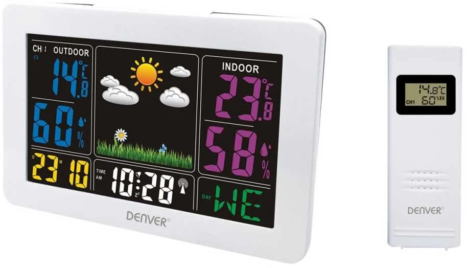 Denver WS-540WHITE skaitmeninė oro stotelė Balta AC-Baterija