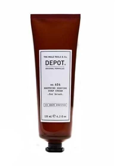 „Depot 400 Shave Specifications No. 404“ raminamasis skutimosi muilas su alantoinu „Kreminis“, 125 ml