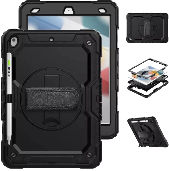 Planšetinio kompiuterio dėklas DEQSTER 360° tvirtas dėklas iPad 10.9, ekologiška pakuotė*