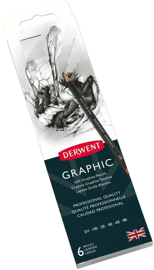 Derwent – grafiniai pieštukai skarda (6 vnt) (601008)
