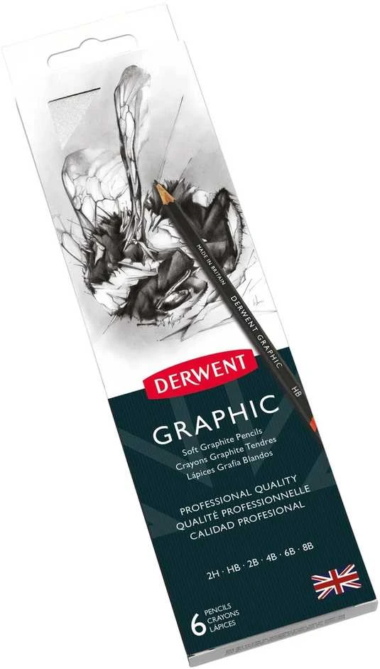 Derwent – grafiniai pieštukai skarda (6 vnt) (601008)