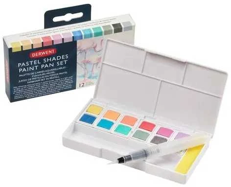 Derwent - Pastelinių atspalvių dažų padėklų rinkinys