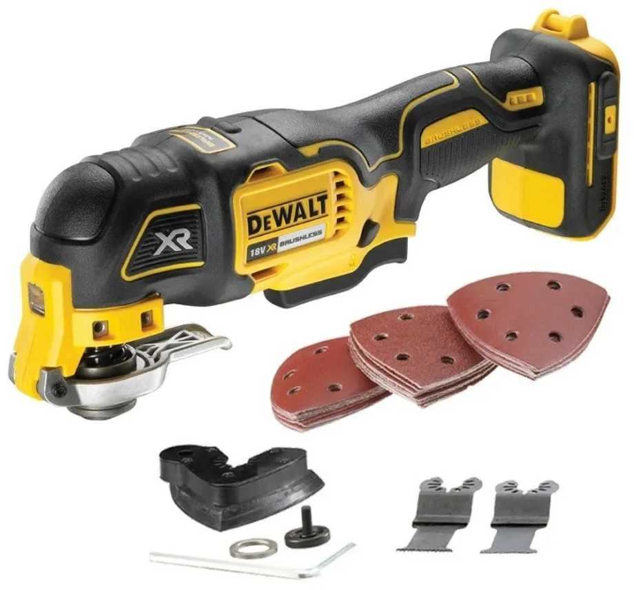 Dewalt Daugiafunkcis akumuliatorinis įrankis DCS355N + priedai, 18V, be akumuliatoriaus ir kroviklio
