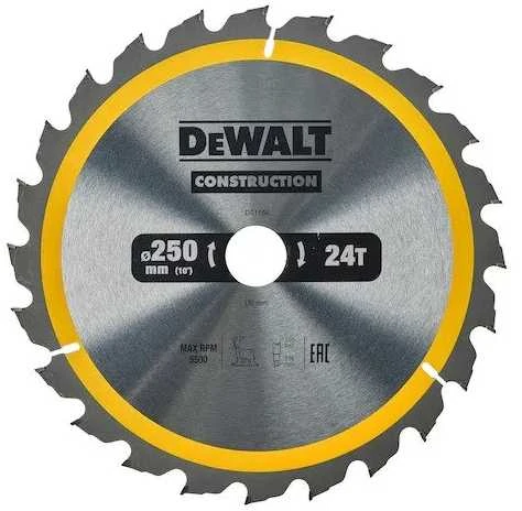 Pjovimo diskas medienai DeWalt; 250x3x30,0 mm; Z24; 10°