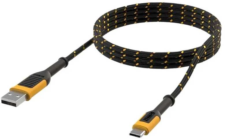 USB kabelis Dewalt USB-A - USB-C 1,2 m juodas (DXMA131-1361-DWG)