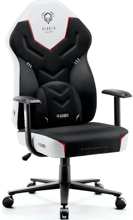 Žaidimų kėdė Diablo X-Gamer, Juodos/Baltos spalvos