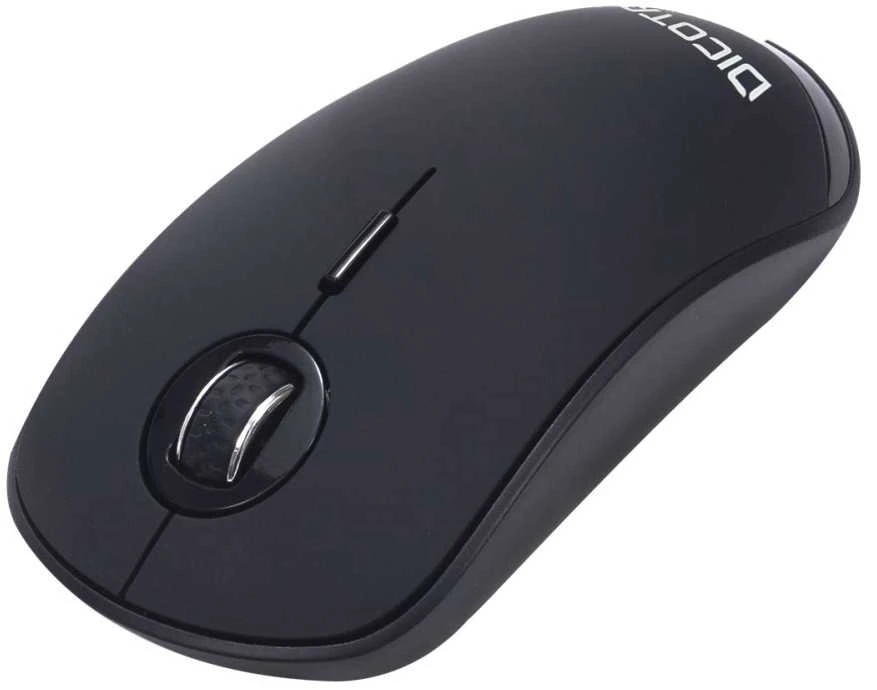 Kompiuterio Pelė - DICOTA D32003 Silent V2 Abiejų Rankų 800/1200/1600 DPI Juoda