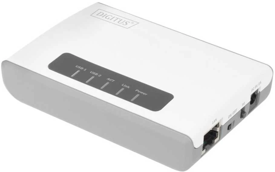 Assmann Electronic DIGITUS 2 prievadų USB 2.0 belaidis daugiafunkcis tinklo serveris 300 Mbps