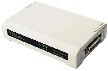 Assmann Electronic DIGITUS greito eterneto spausdinimo serveris 2+1port 2xUSB2.0 1xparallel 1xRJ-45 su maitinimo šaltiniu