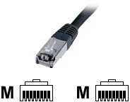 Digitus CAT 5e Patchcord SF/UTP Juodas 3M (DK-1531-030/BL)