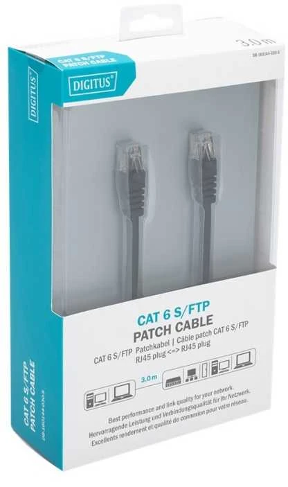 Digitus Kabelis połączeniowy Cat6 S/FTP 2.0 m Juodas (DB-160144-020-S)