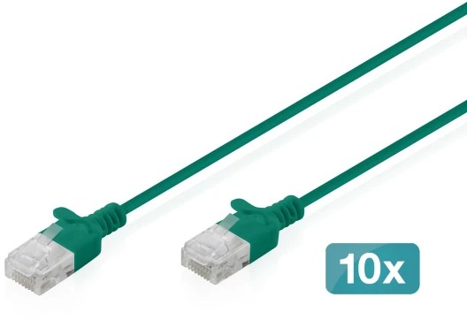 Digitus Patchcord Slim Cat.6 U/UTP LSZH 5m žalia 10 vnt. (DK-1618-050S-G-10)