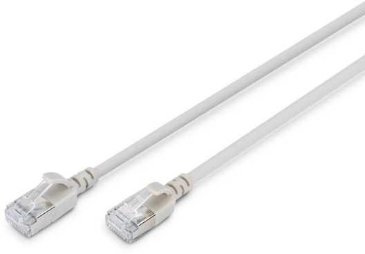 Digitus CAT 6A klasa Ea, F/FTP, skrętka patch, Cu, LSZH, AWG 32/7, ilgis: 1,5 m, pilka